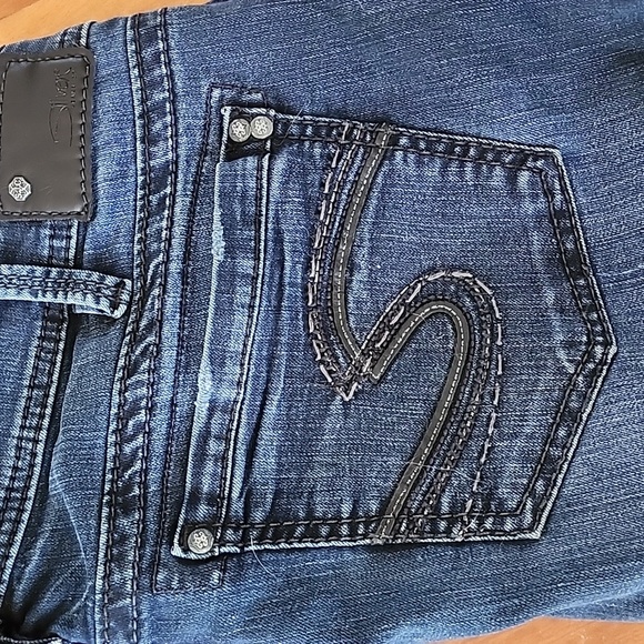 PLUS, SILVER AIKO MID SKINNY JEANS, W 33 L 31 - Picture 4 of 6